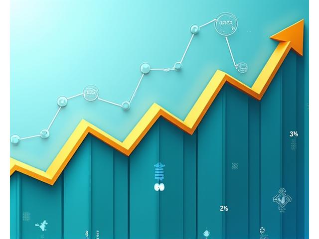 Graphique financier affichant une croissance grâce à l'optimisation fiscale, avec des icônes de pourcentage et une calculatrice.