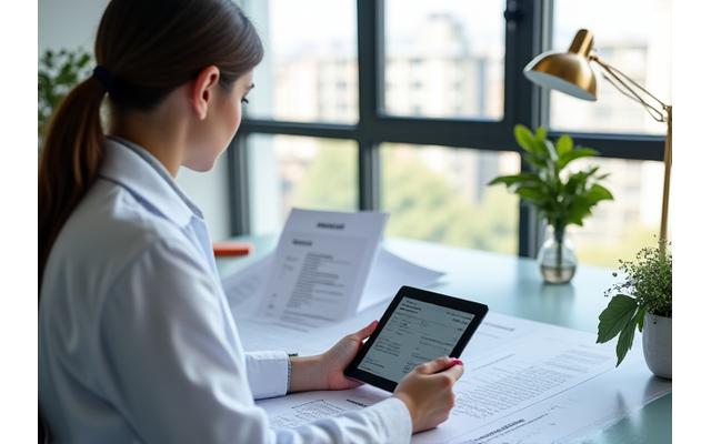 Professionnel libéral dans un bureau moderne, symbolisant l'autonomie et les besoins de planification spécifiques.