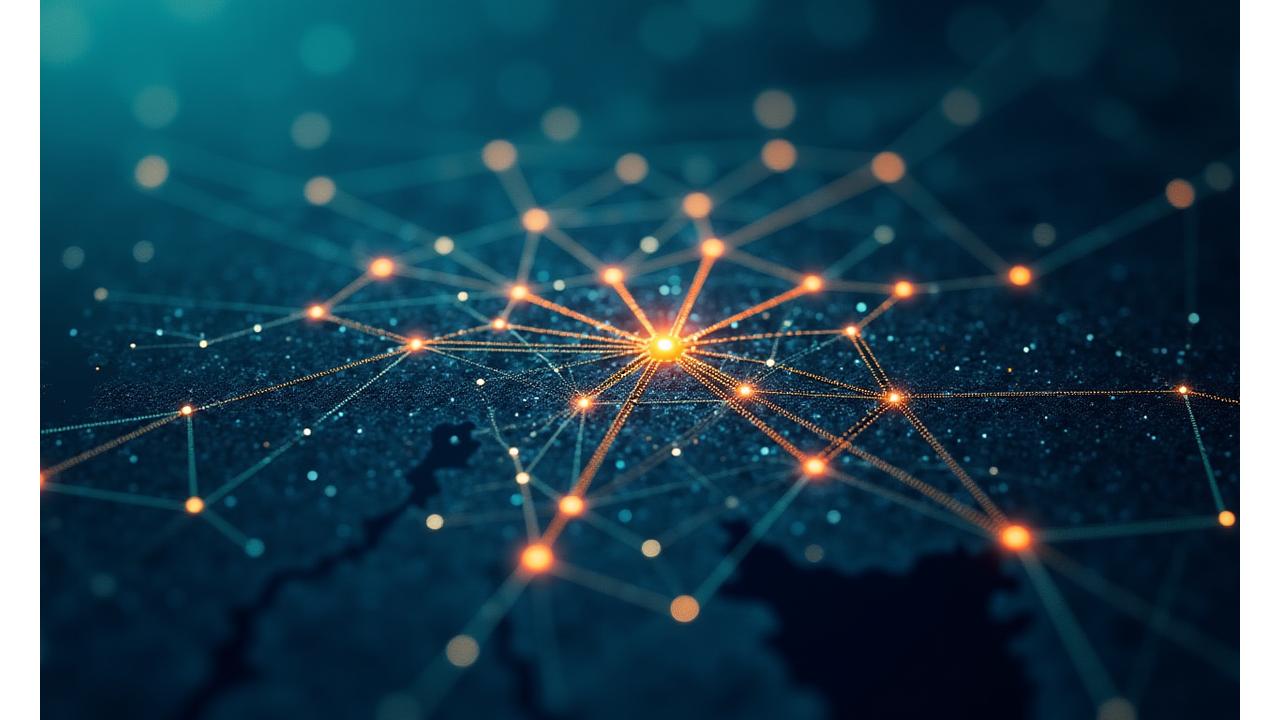 Carte géographique stylisée de Paris et de sa région, avec des points lumineux connectant différents hubs d'innovation, VCs et startups, symbolisant le réseau et les partenariats.